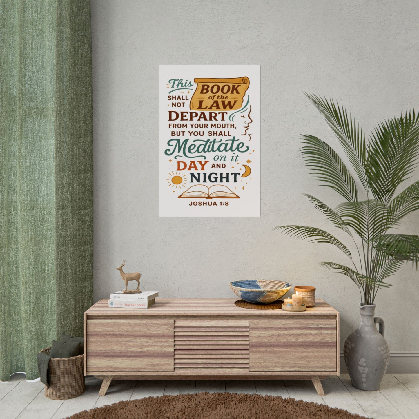 Joshua 1:8 Christian Posters