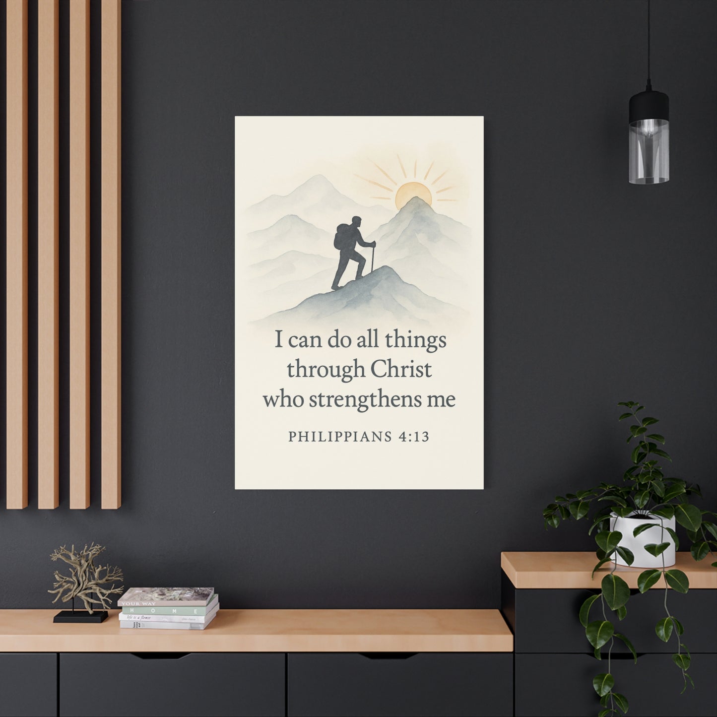 I Can Do All Things Through Christ – Philippians 4:13 Christian Canvas Wall Art