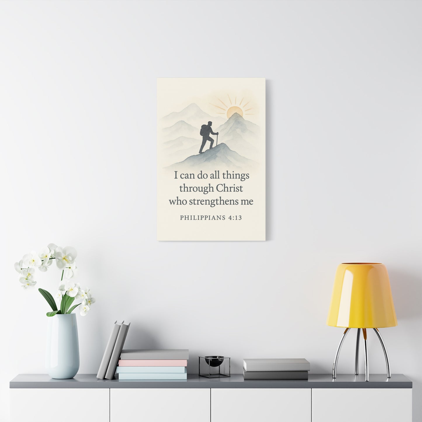 I Can Do All Things Through Christ – Philippians 4:13 Christian Canvas Wall Art