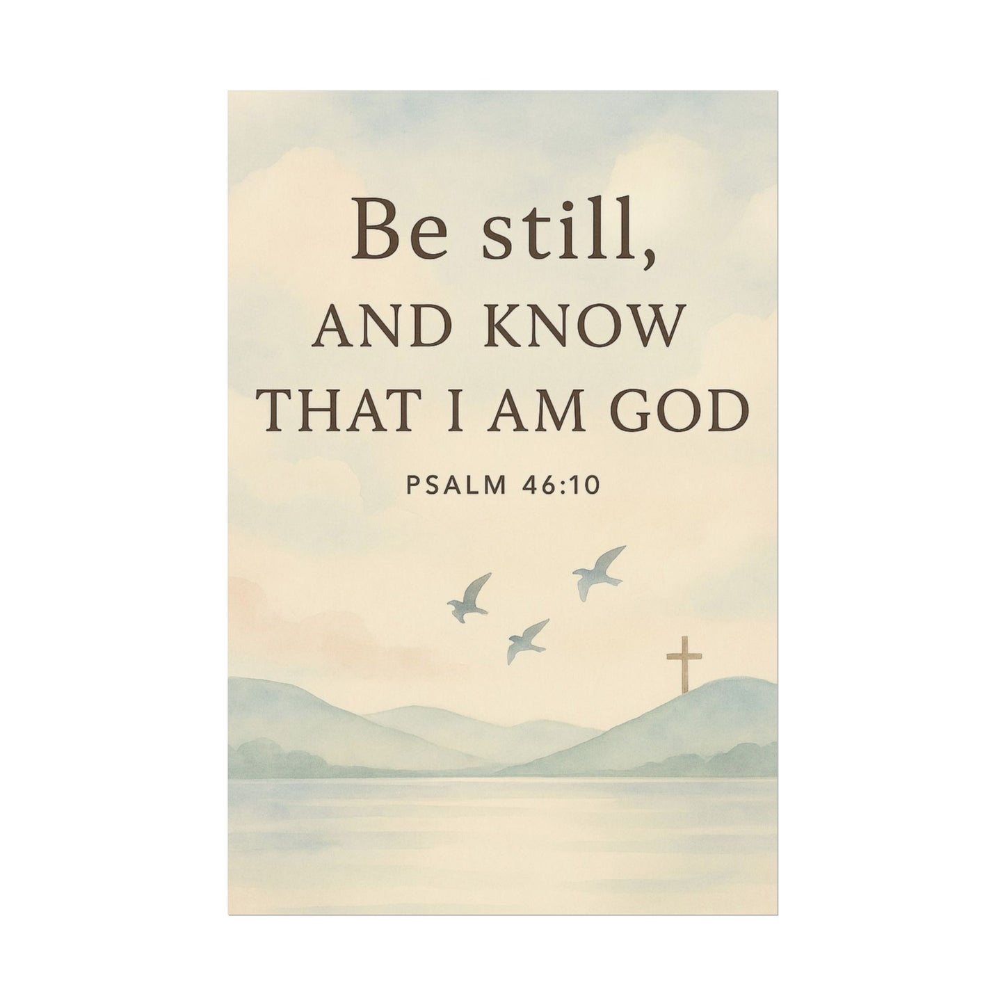 Be Still And Know That I Am God Psalm 46:10 Christian Posters