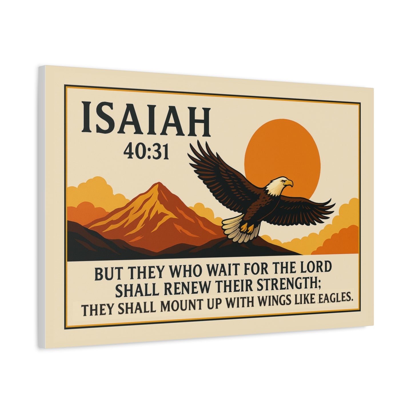 Canvas Wall Art - Isaiah 40:31 Christian Decor
