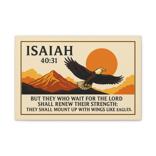 Canvas Wall Art - Isaiah 40:31 Christian Decor