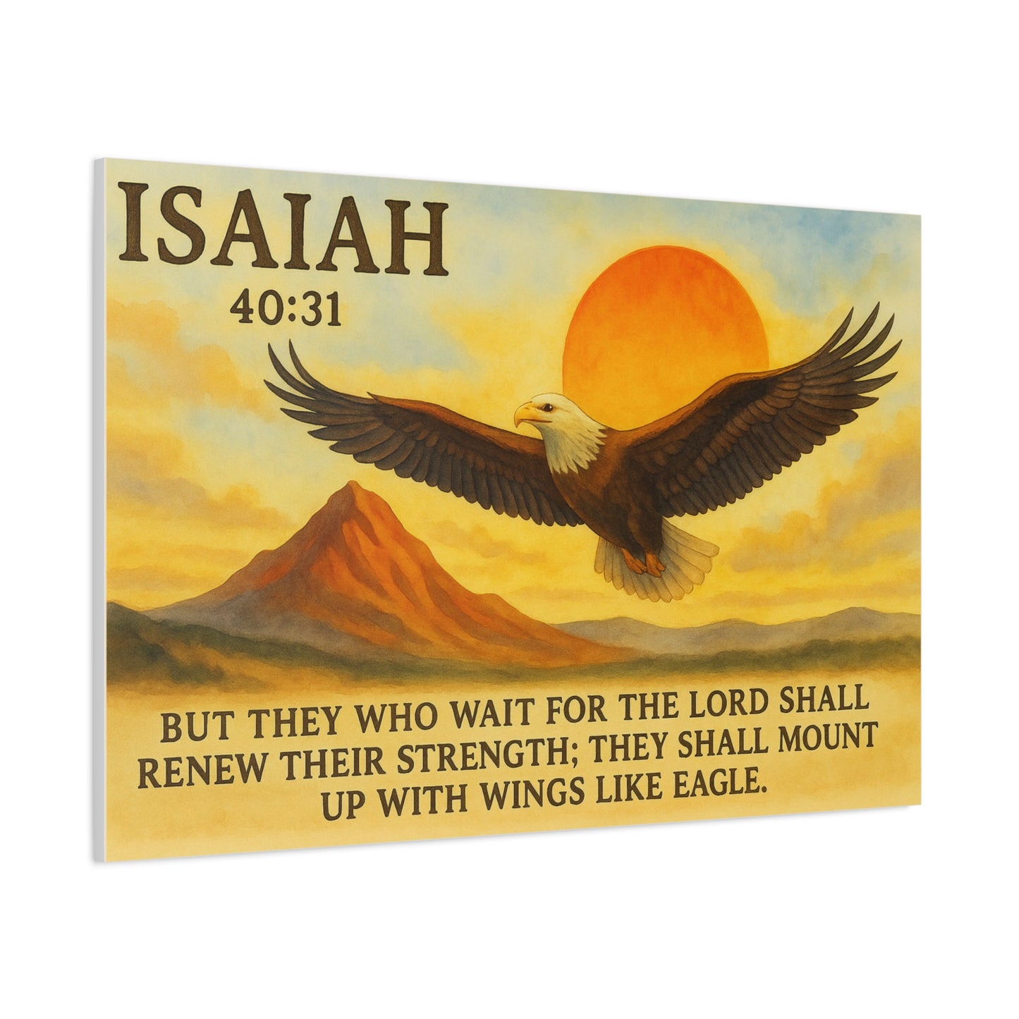 Isaiah 40:31 Wall Art – Soar on Wings Like Eagles Scripture Print