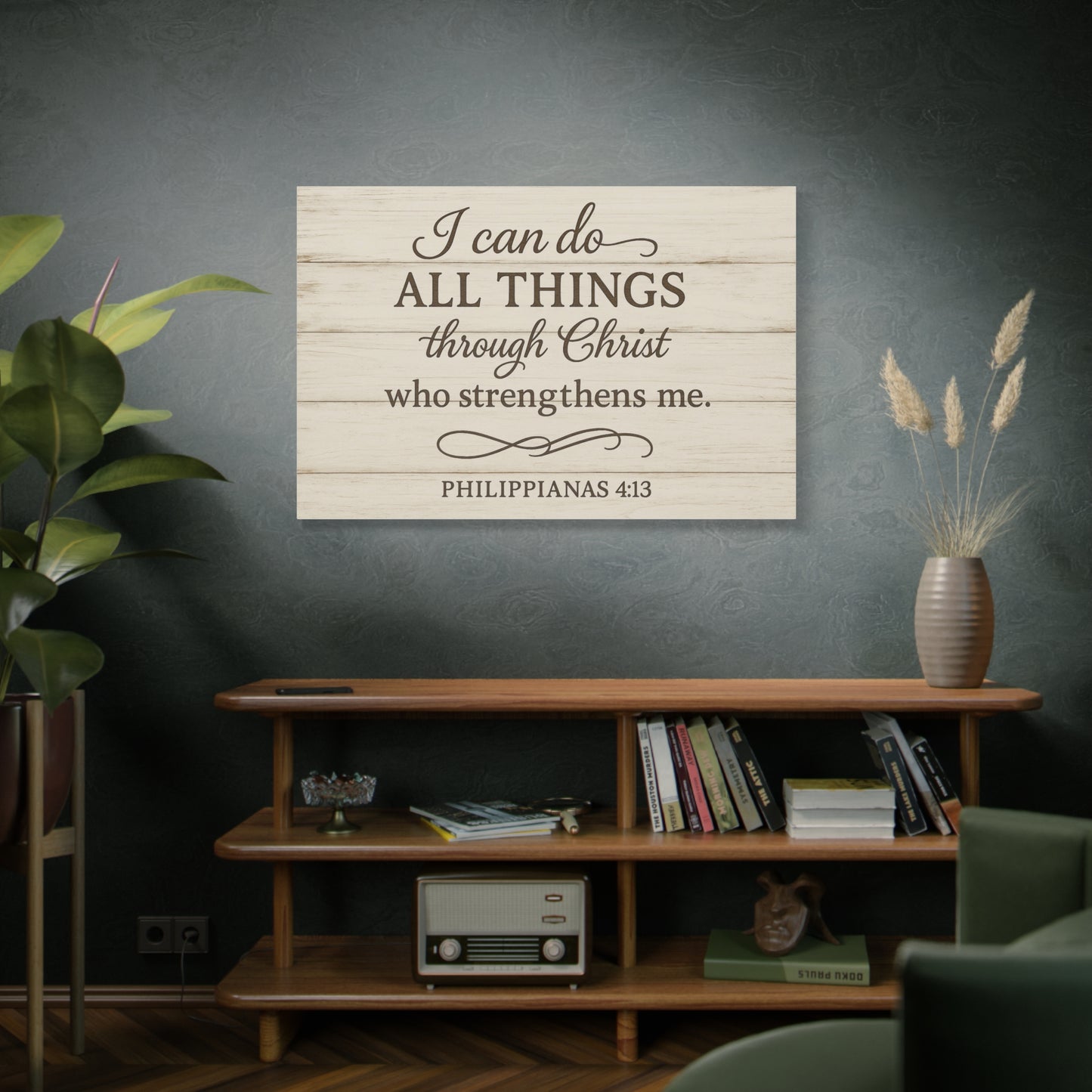 Philippians 4:13 Christian Canvas Wall At