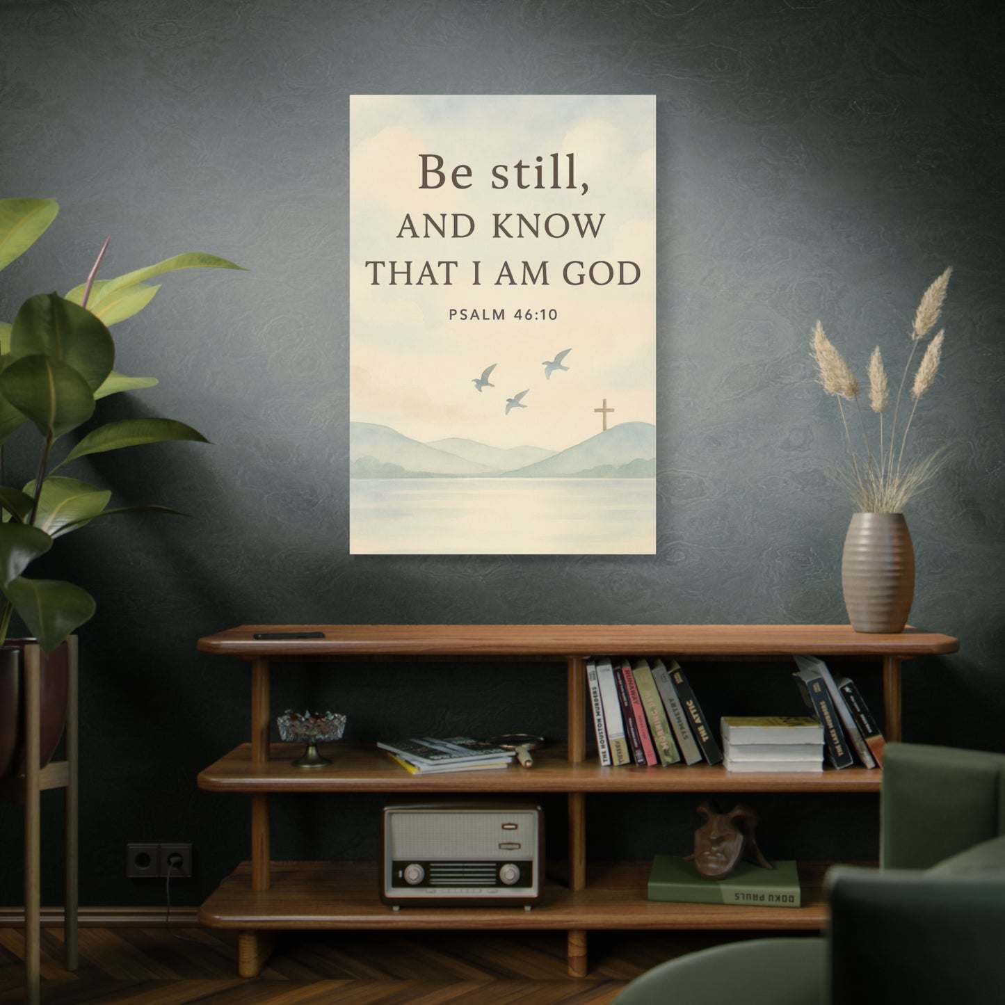 Psalm 46:10 Wall Art – Be Still and Know That I Am God Canvas Print