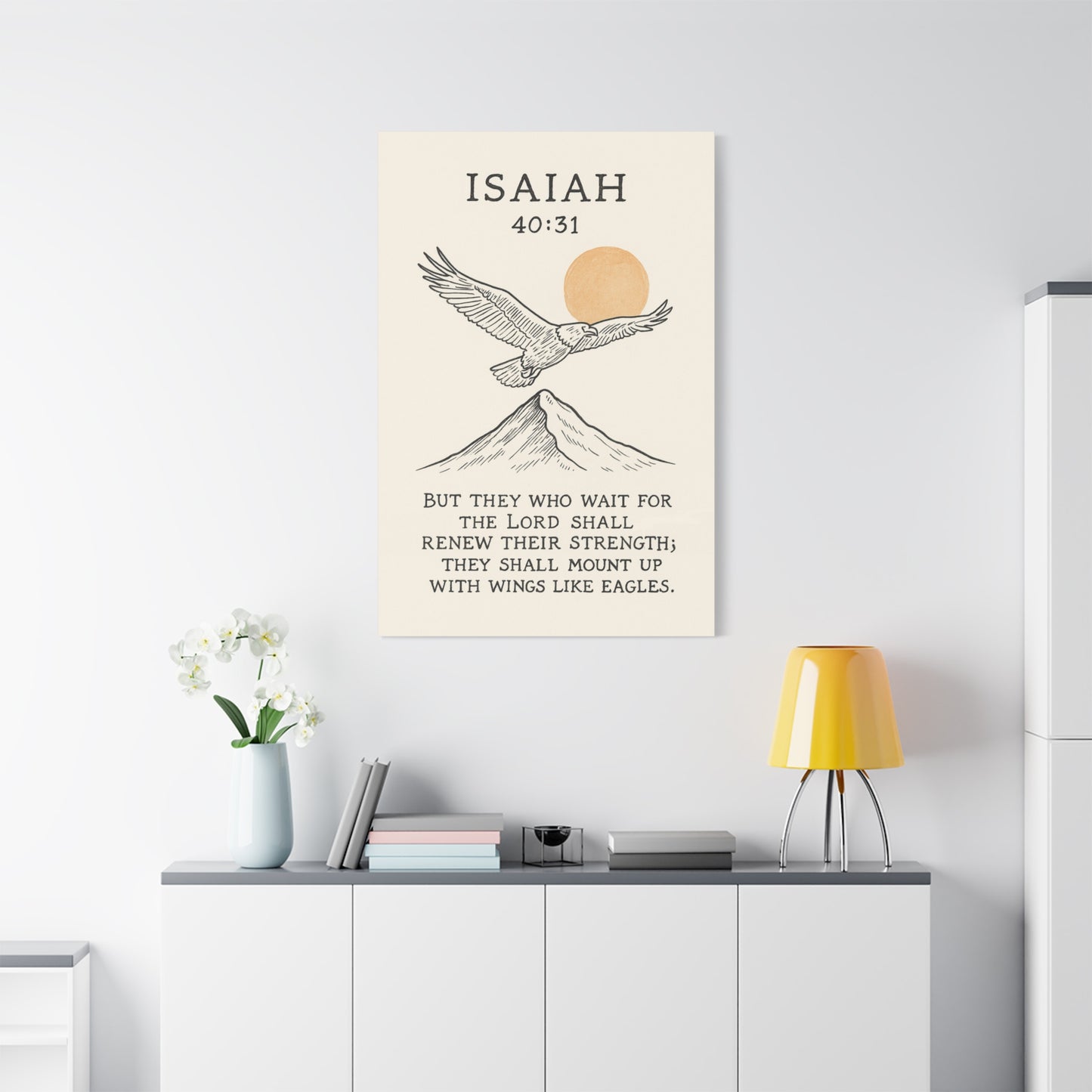 Those That Wait Upon the Lord Will Renew Their Strength – Isaiah 40:31 Christian Canvas Wall Art