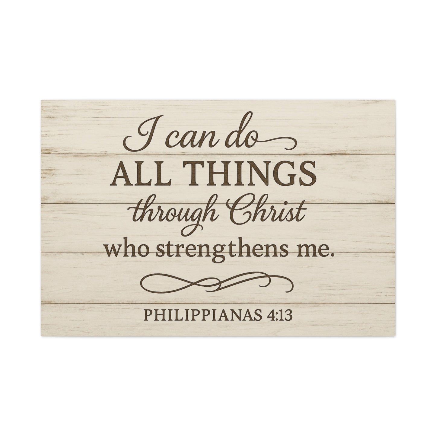Philippians 4:13 Christian Canvas Wall At