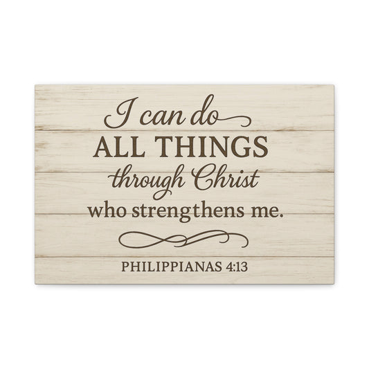 Philippians 4:13 Christian Canvas Wall At