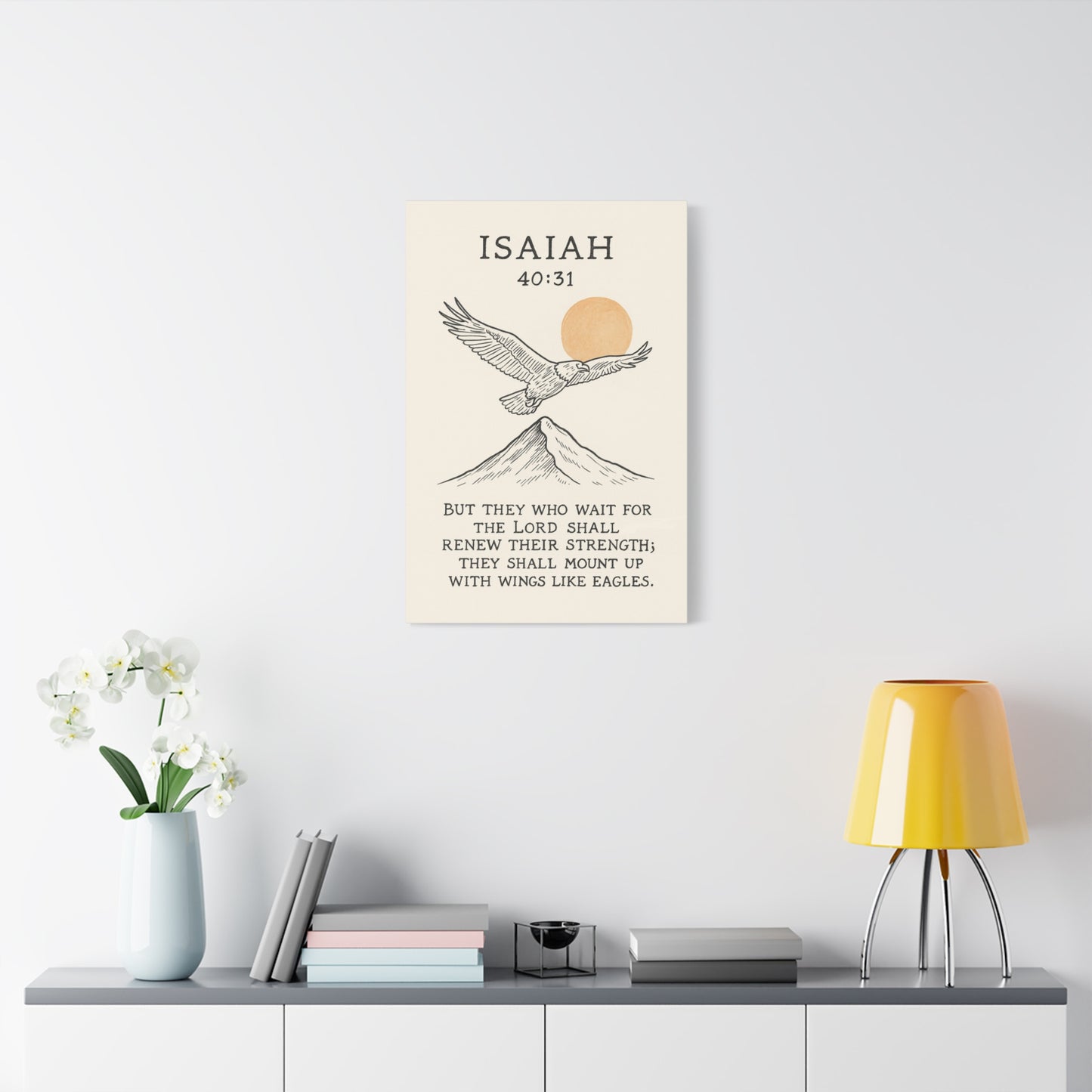 Those That Wait Upon the Lord Will Renew Their Strength – Isaiah 40:31 Christian Canvas Wall Art