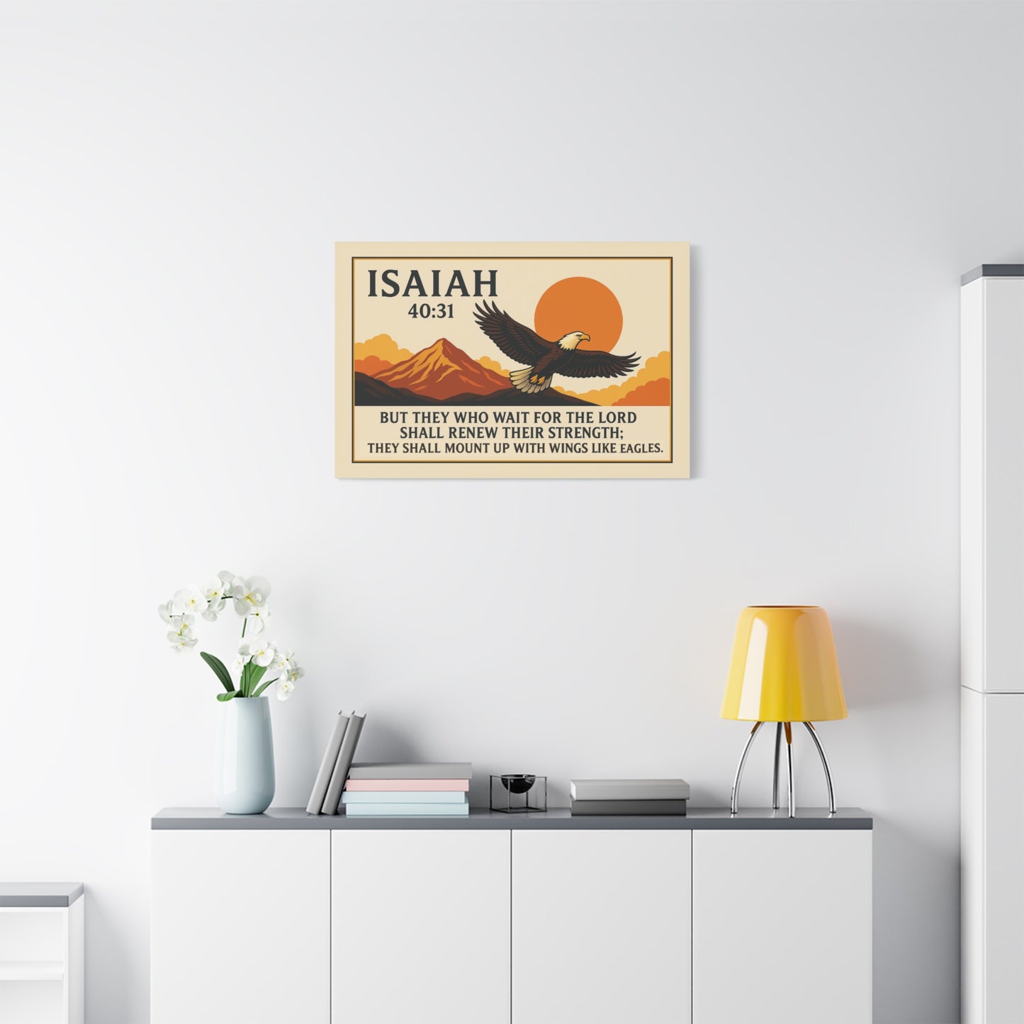 Canvas Wall Art - Isaiah 40:31 Christian Decor