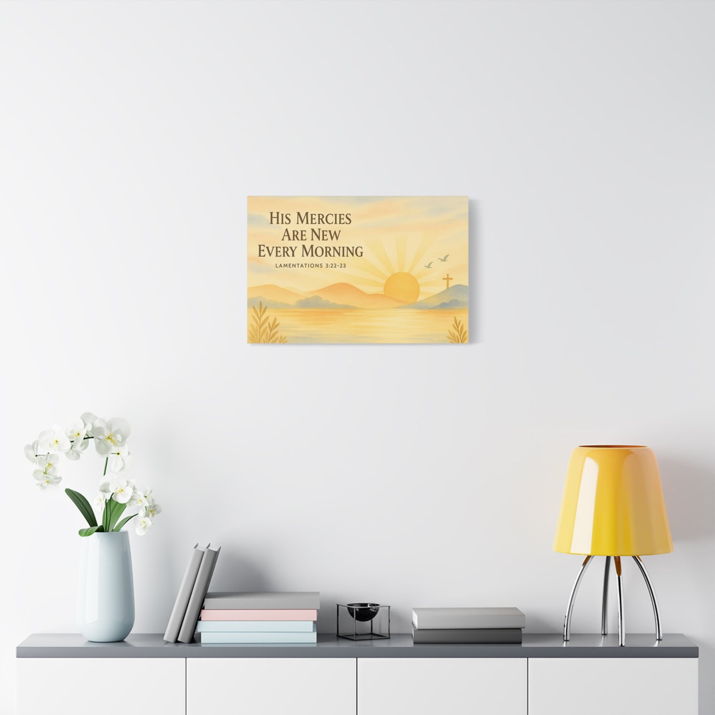 Lamentations 3:22-23 Wall Art – His Mercies Are New Every Morning Scripture Print