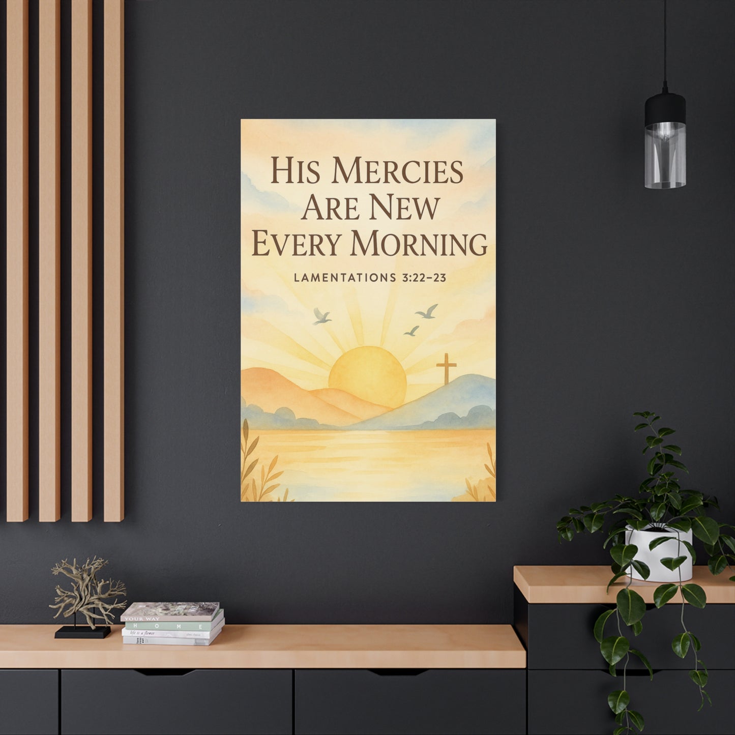 Christian Canvas Print - His Mercies Are New Every Morning Lamentation 3:22-23