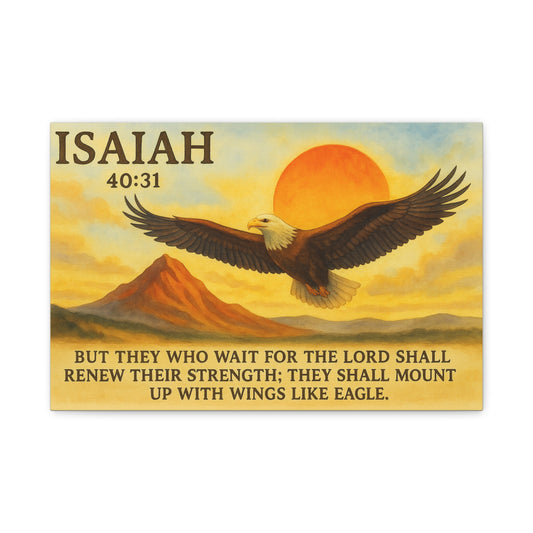 Isaiah 40:31 Wall Art – Soar on Wings Like Eagles Scripture Print