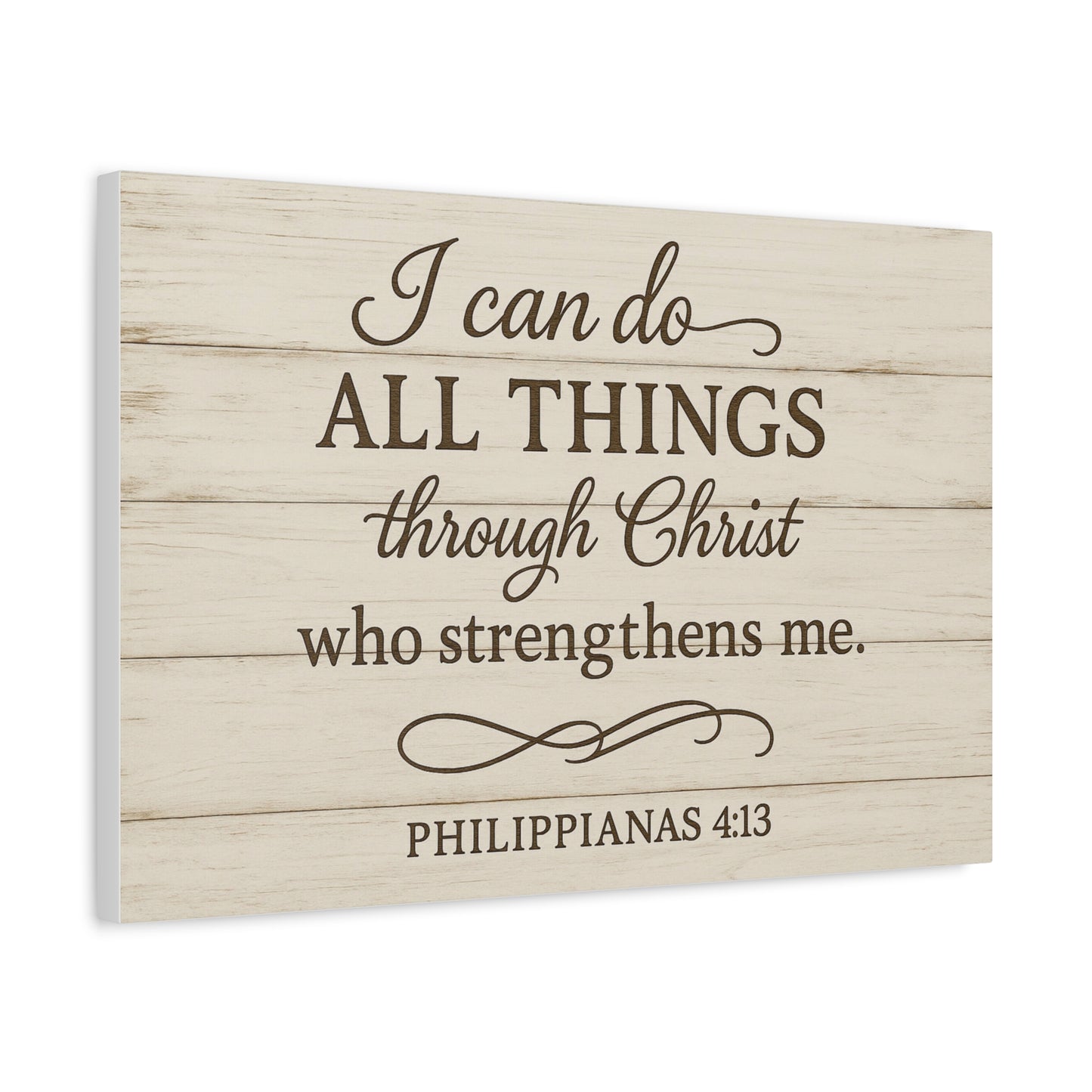 Philippians 4:13 Christian Canvas Wall At