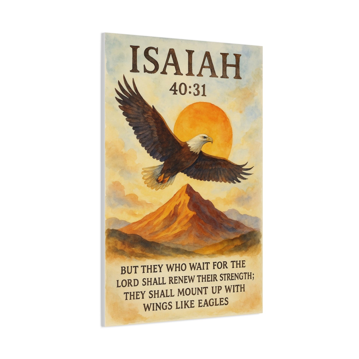 Isaiah 40:31 Wall Art – Christian Eagle Scripture Decor for Strength and Hope