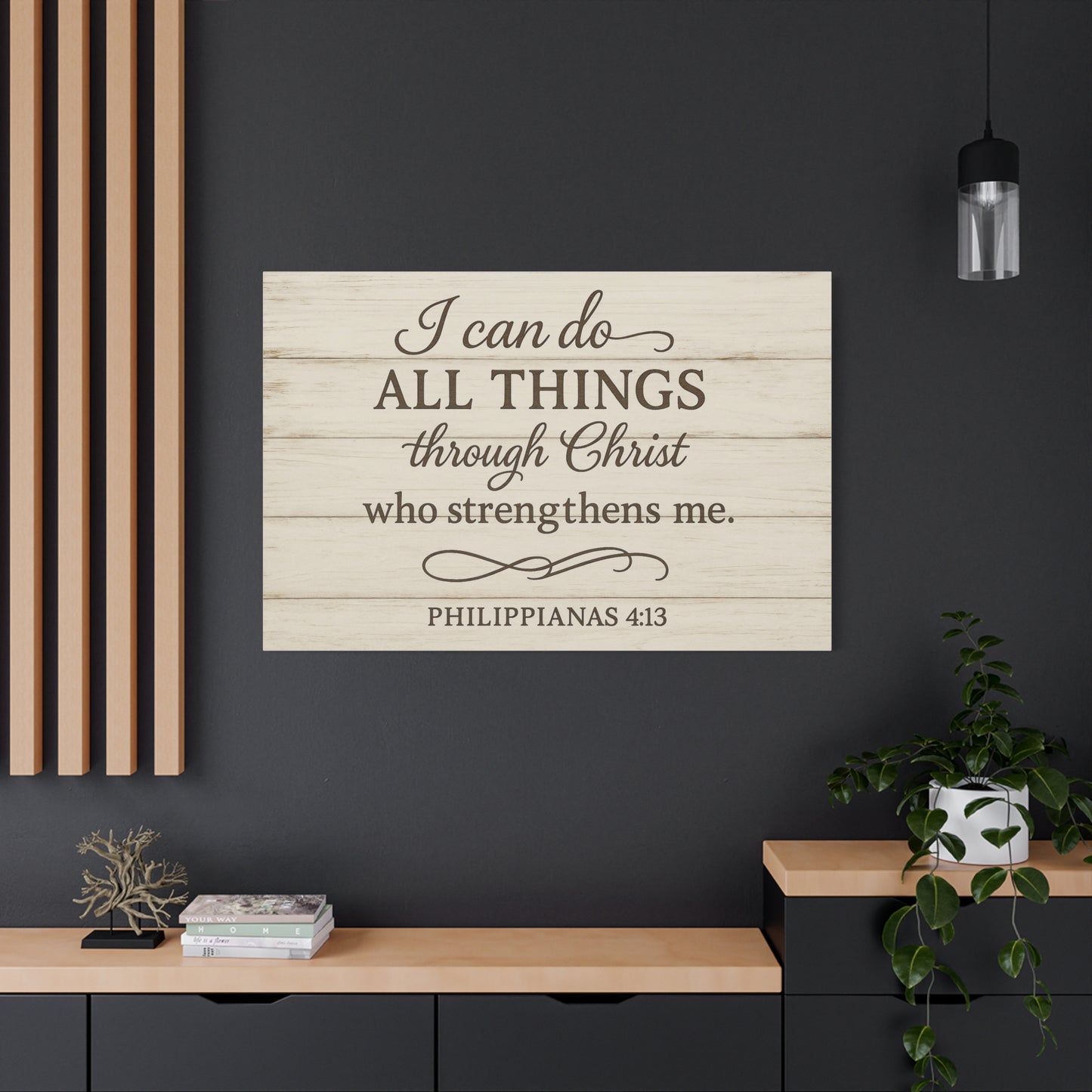 Philippians 4:13 Christian Canvas Wall At
