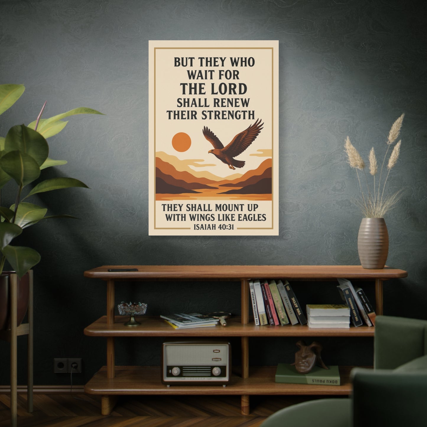 Isaiah 40:31 - Large Christian Wall Art Canvas