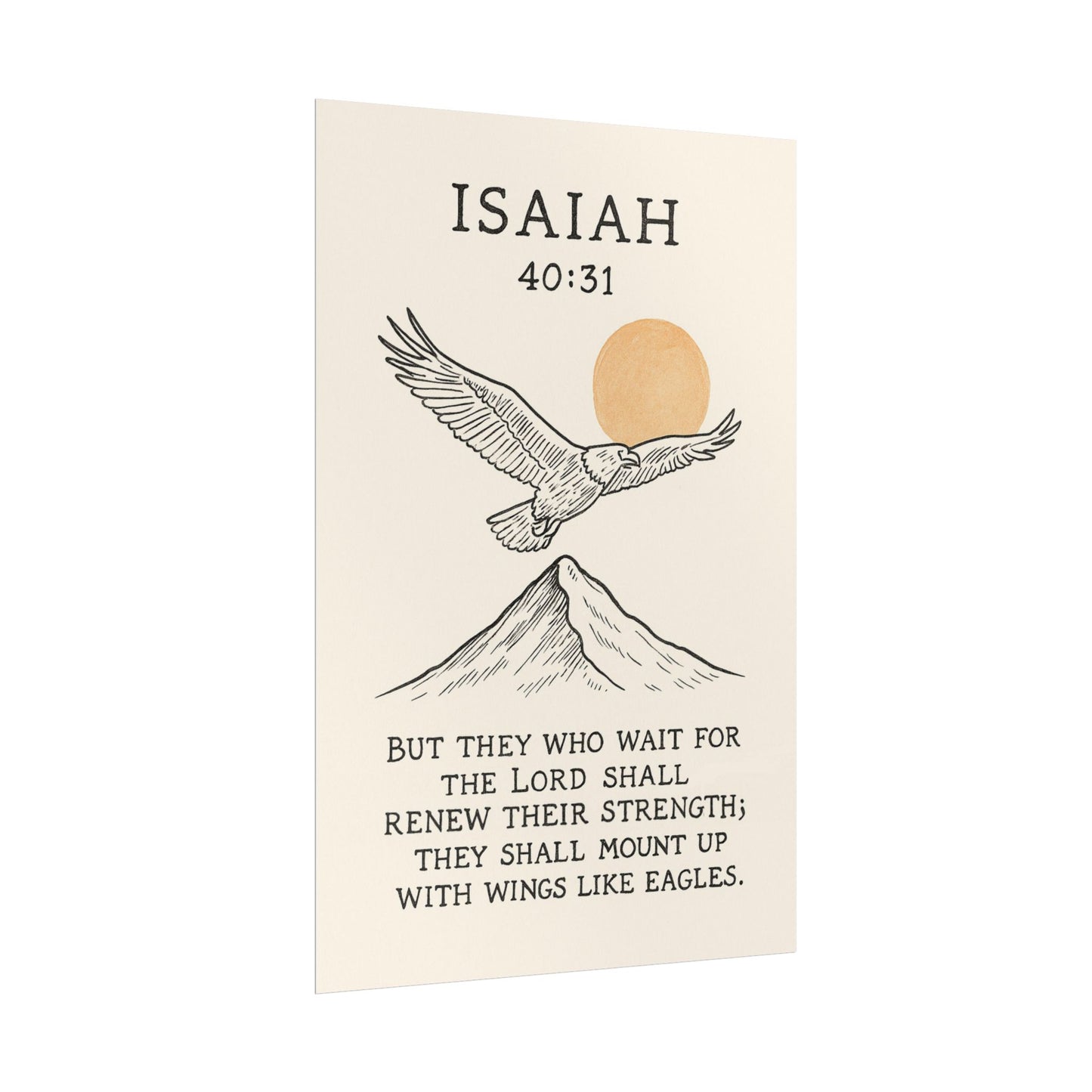 Christian Vertical Poster Isaiah 40:31 - They Shall Mount Up With Wings Like Eagles