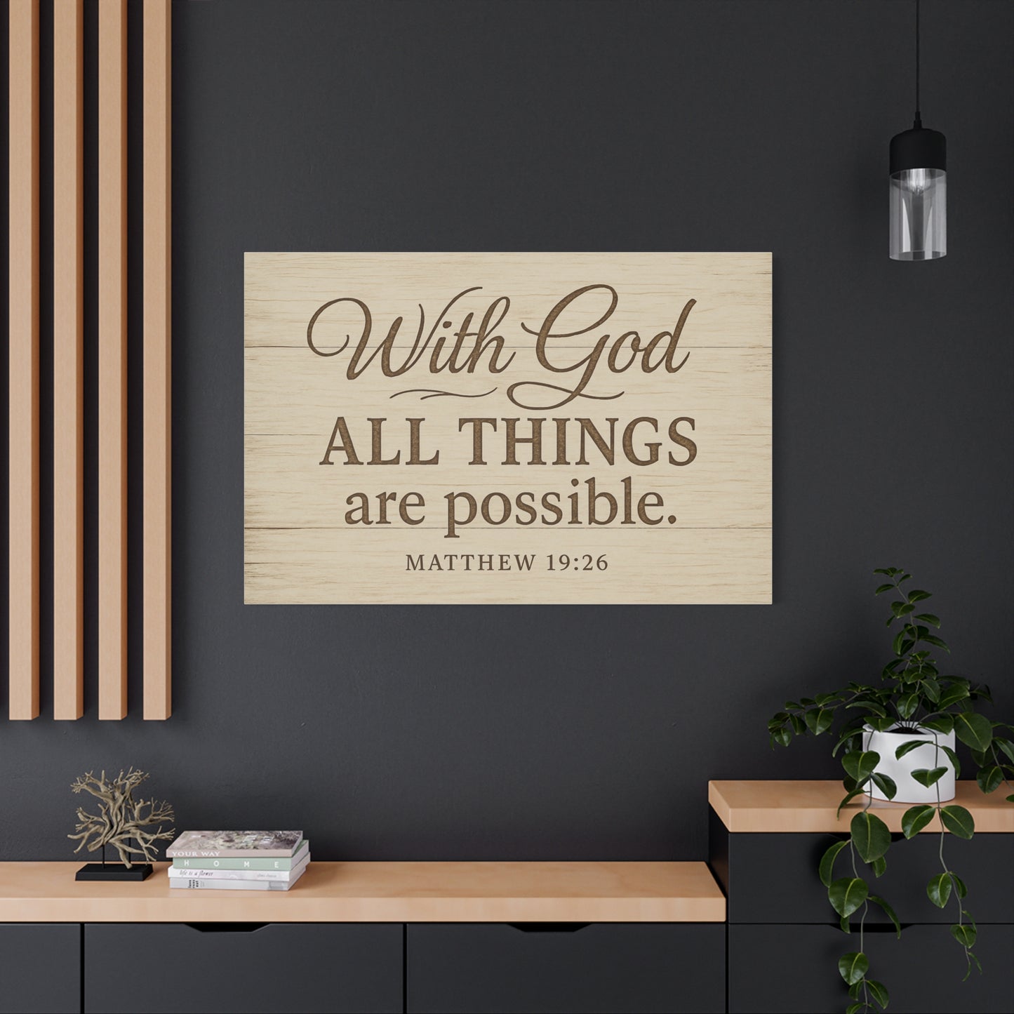 Canvas Print - With God All Things Are Possible Matthew 19:26