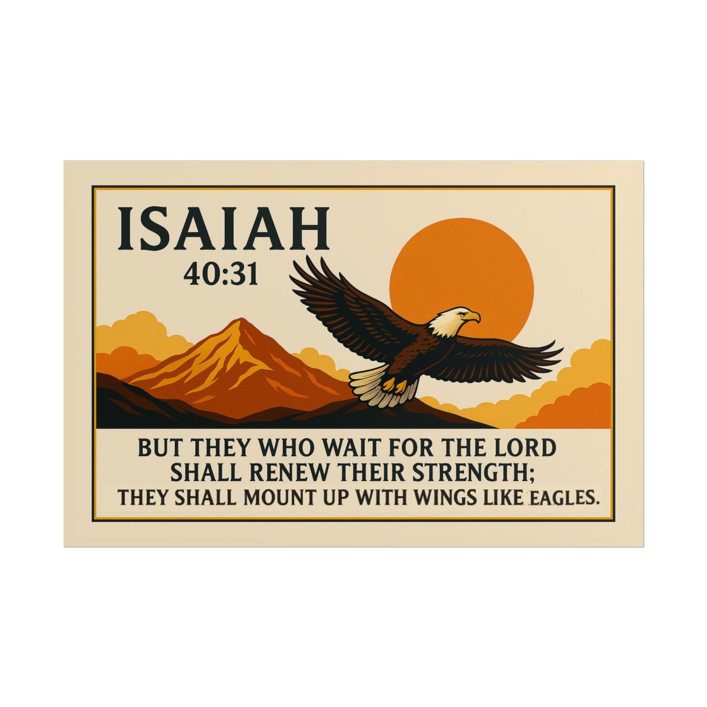 Vintage Christian Posters - Isaiah 40:31