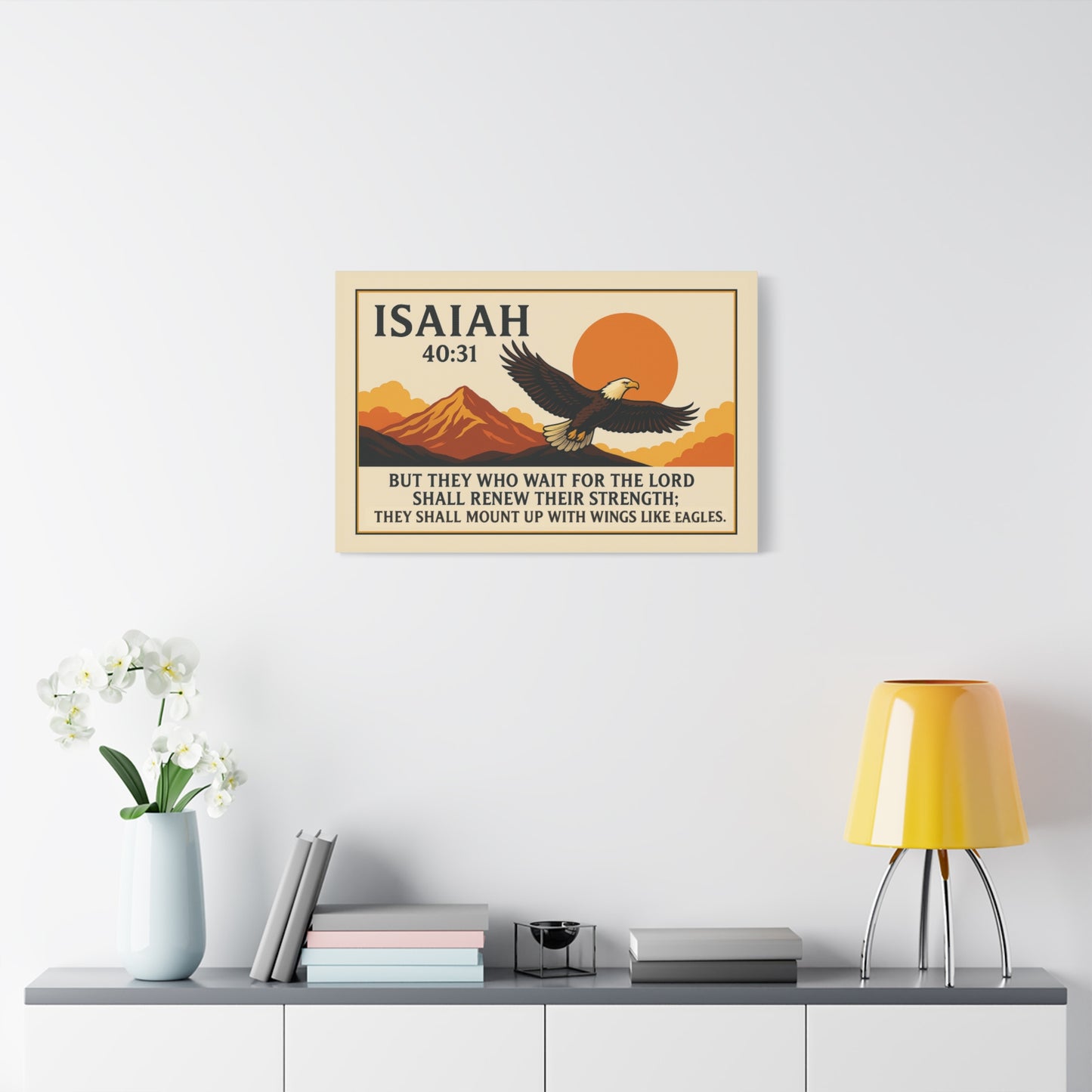 Canvas Wall Art - Isaiah 40:31 Christian Decor