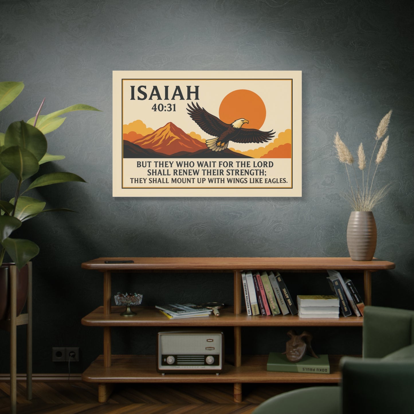 Canvas Wall Art - Isaiah 40:31 Christian Decor