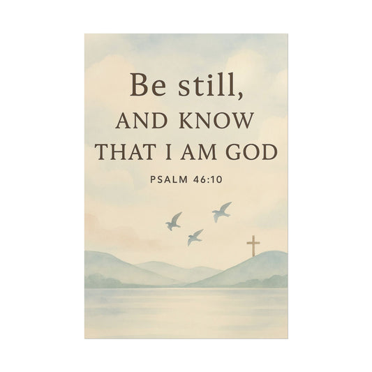 Be Still And Know That I Am God Psalm 46:10 Christian Posters