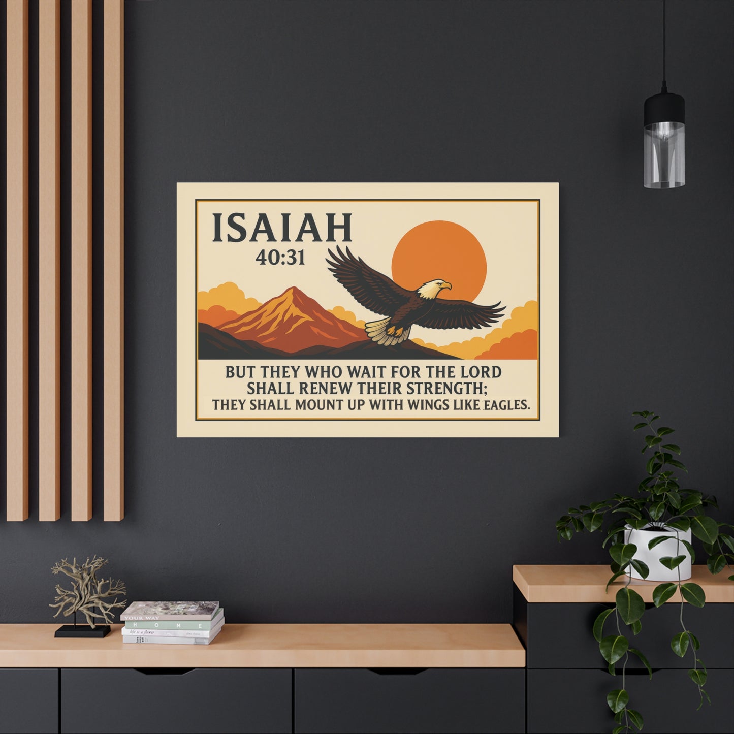 Canvas Wall Art - Isaiah 40:31 Christian Decor